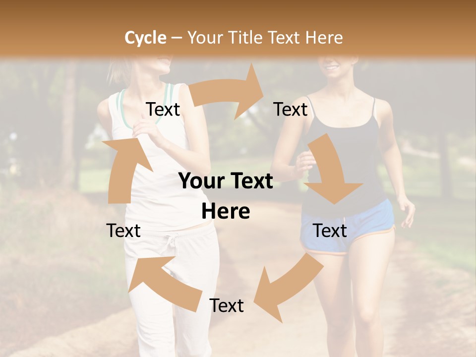 Two Women Health Friends PowerPoint Template