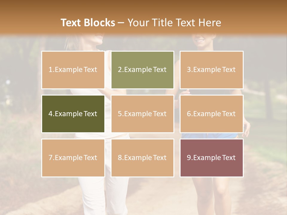 Two Women Health Friends PowerPoint Template