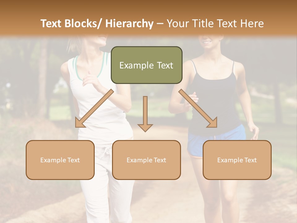 Two Women Health Friends PowerPoint Template