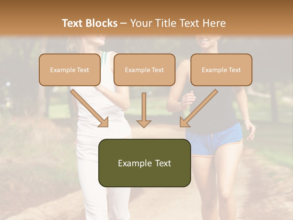 Two Women Health Friends PowerPoint Template