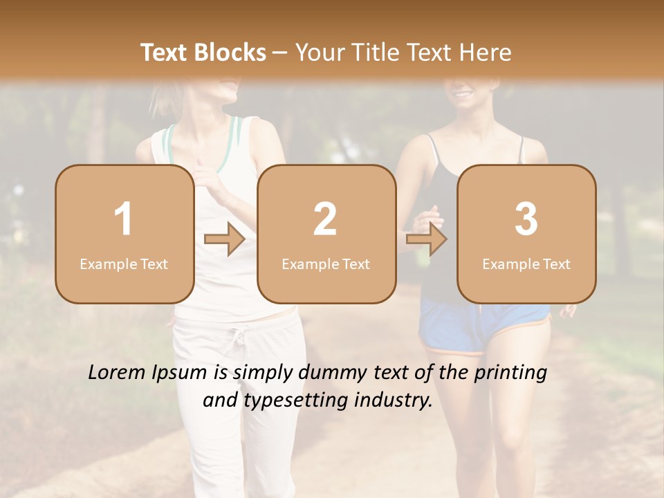 Two Women Health Friends PowerPoint Template