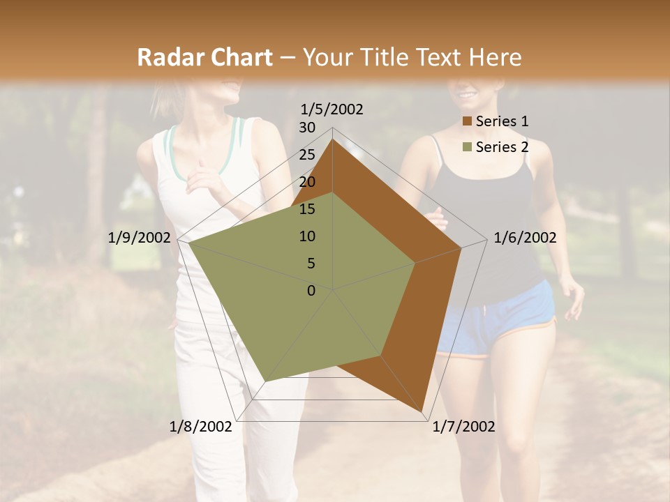 Two Women Health Friends PowerPoint Template