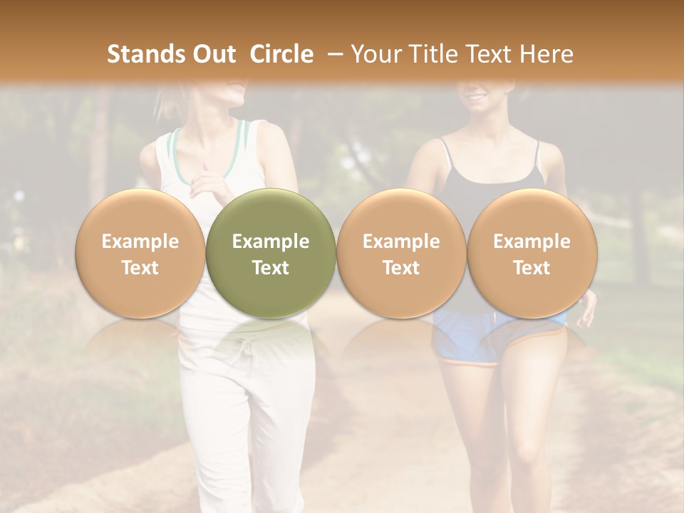 Two Women Health Friends PowerPoint Template