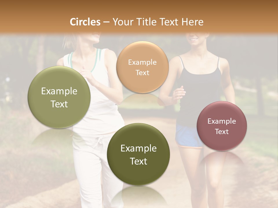 Two Women Health Friends PowerPoint Template