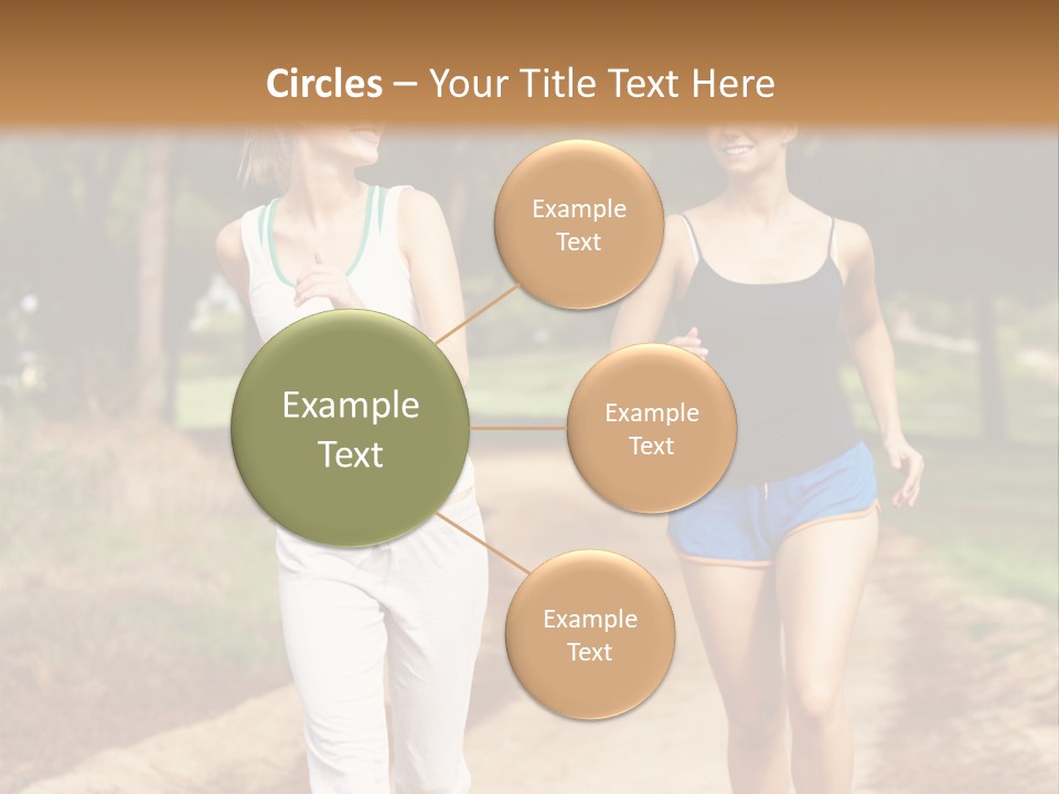 Two Women Health Friends PowerPoint Template