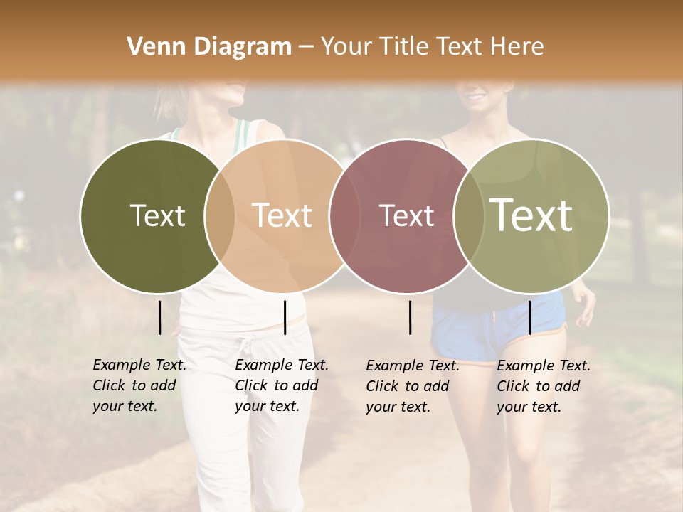 Two Women Health Friends PowerPoint Template