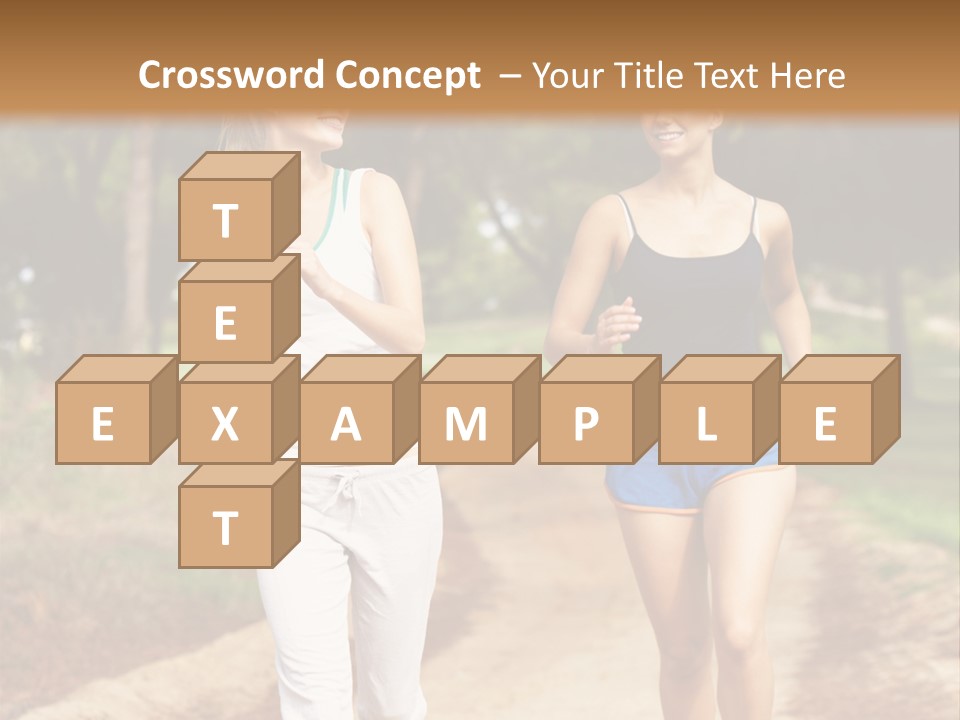 Two Women Health Friends PowerPoint Template