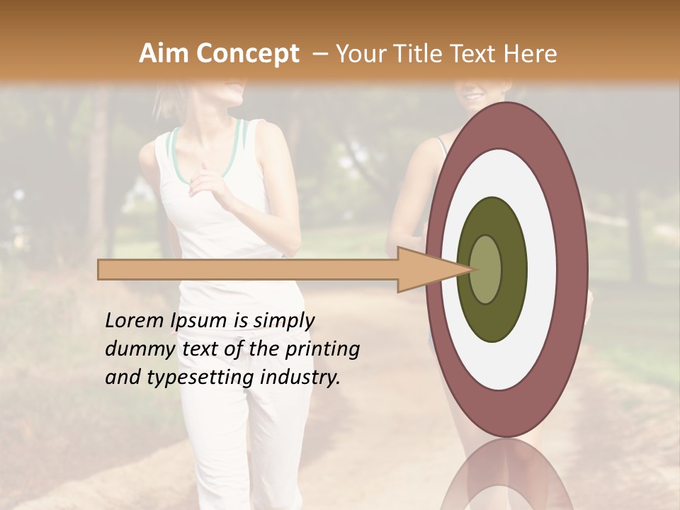 Two Women Health Friends PowerPoint Template