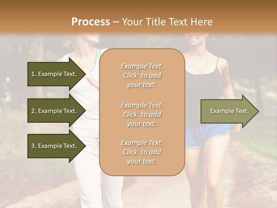 Two Women Health Friends PowerPoint Template