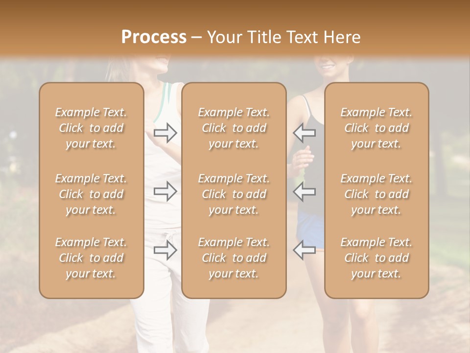 Two Women Health Friends PowerPoint Template
