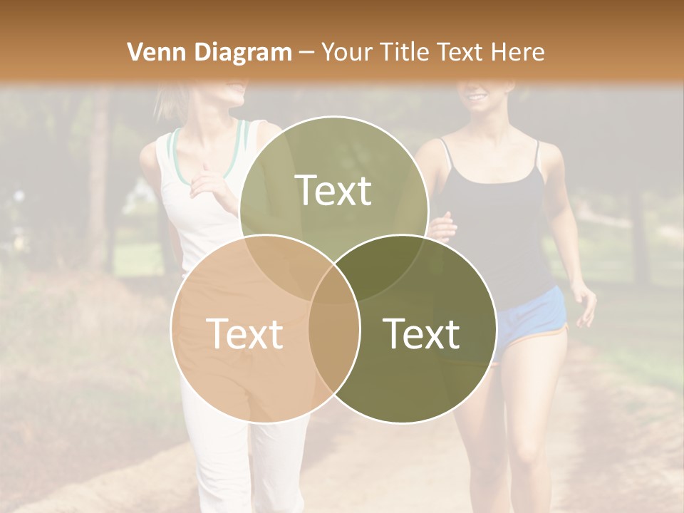 Two Women Health Friends PowerPoint Template