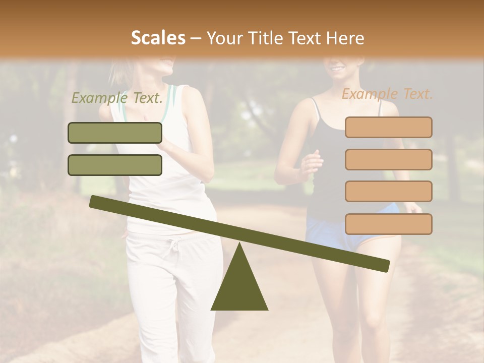 Two Women Health Friends PowerPoint Template