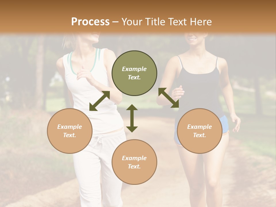 Two Women Health Friends PowerPoint Template