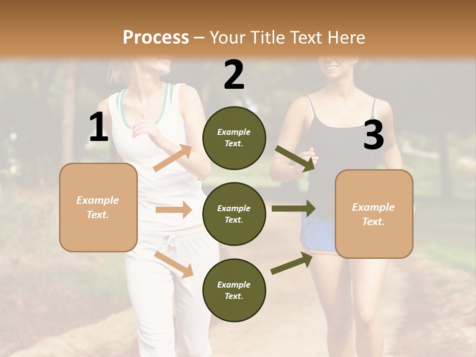 Two Women Health Friends PowerPoint Template