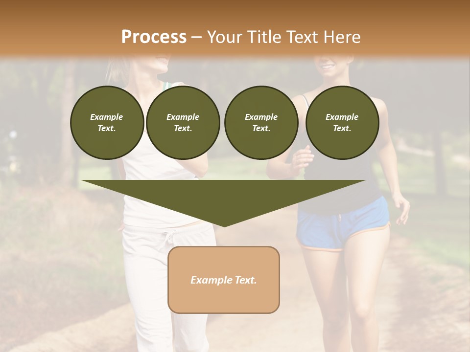 Two Women Health Friends PowerPoint Template