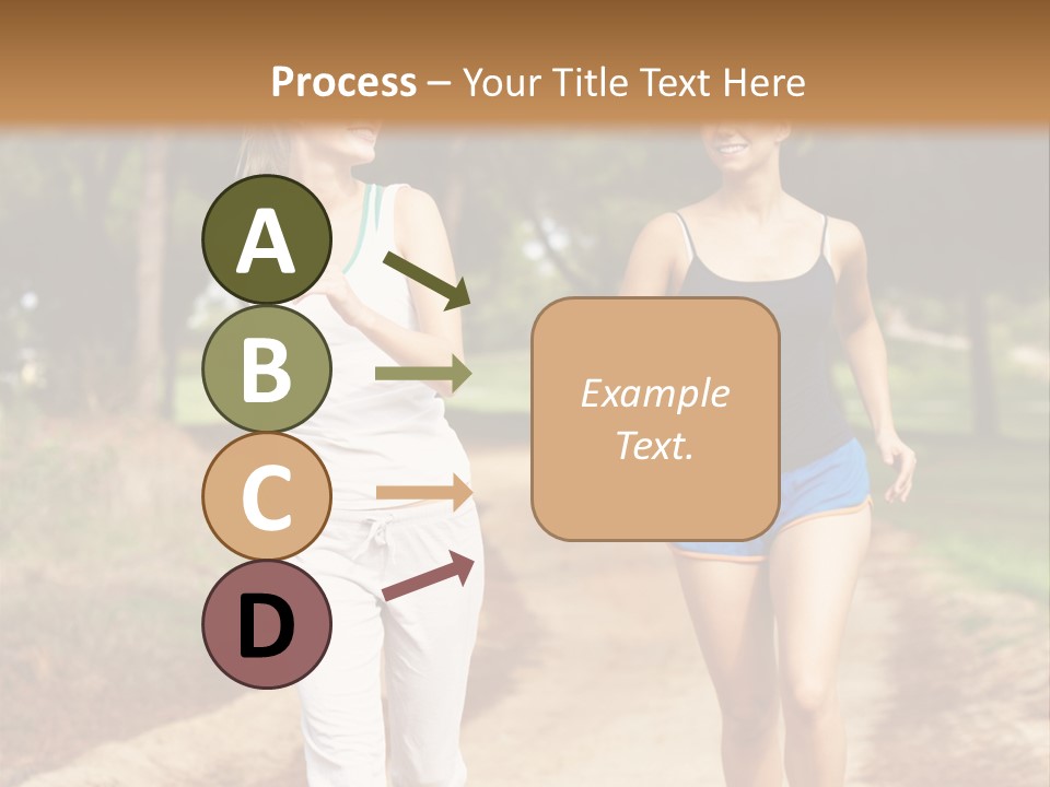 Two Women Health Friends PowerPoint Template