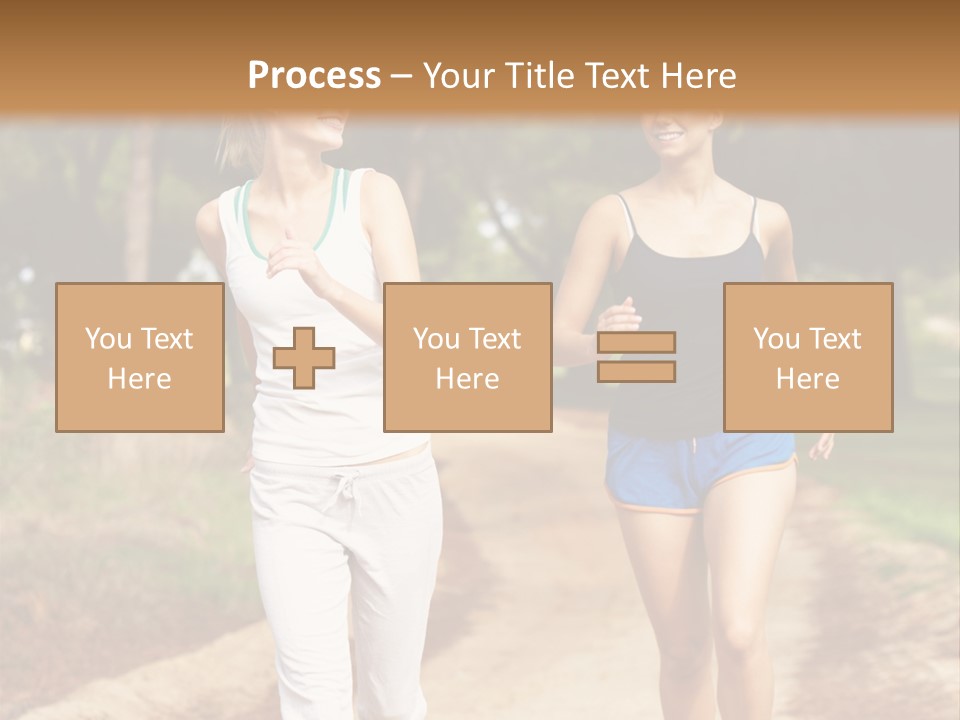 Two Women Health Friends PowerPoint Template