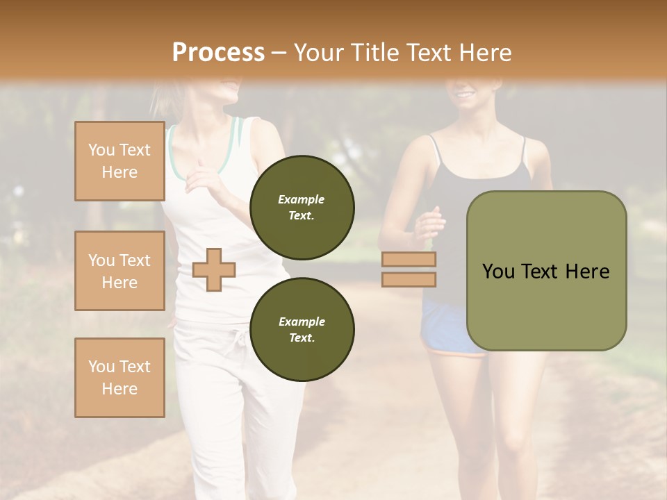 Two Women Health Friends PowerPoint Template
