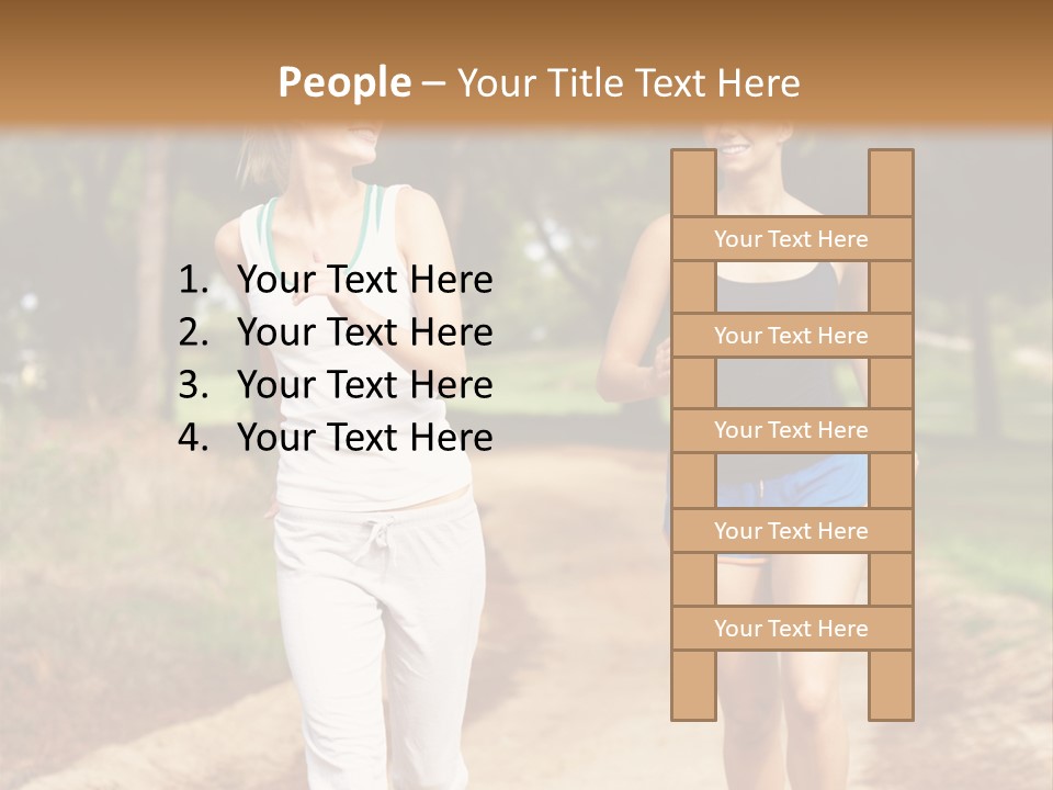 Two Women Health Friends PowerPoint Template