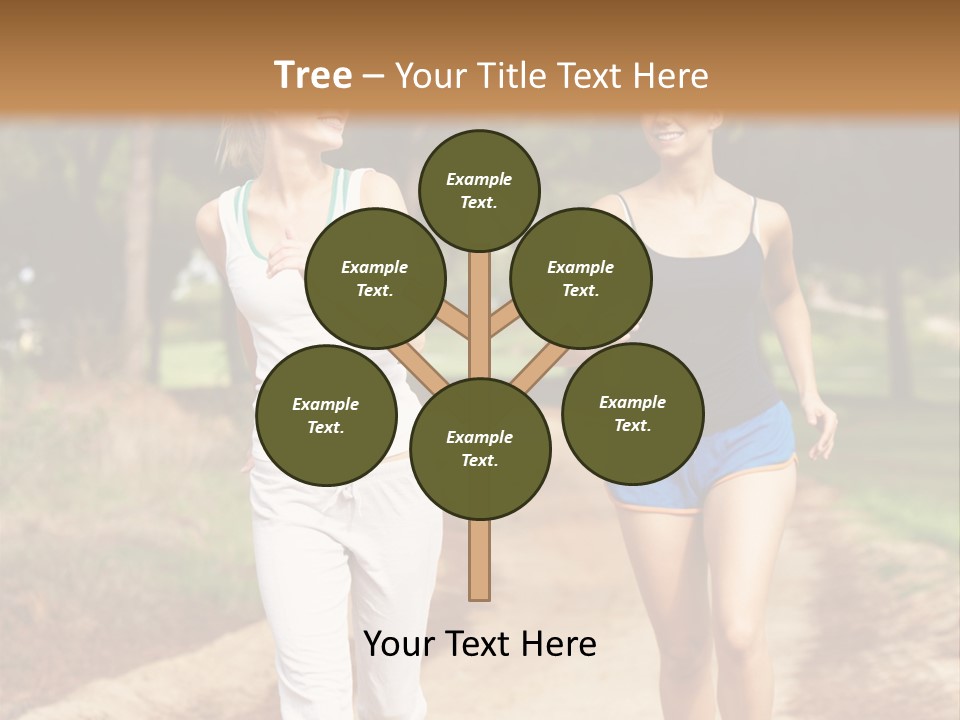 Two Women Health Friends PowerPoint Template