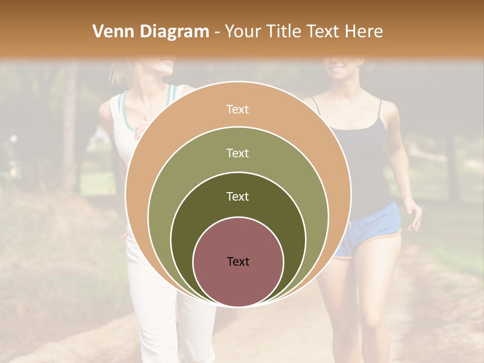 Two Women Health Friends PowerPoint Template