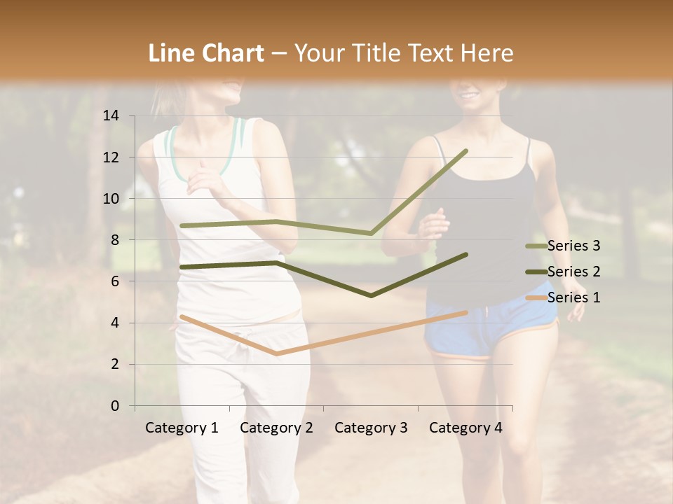 Two Women Health Friends PowerPoint Template