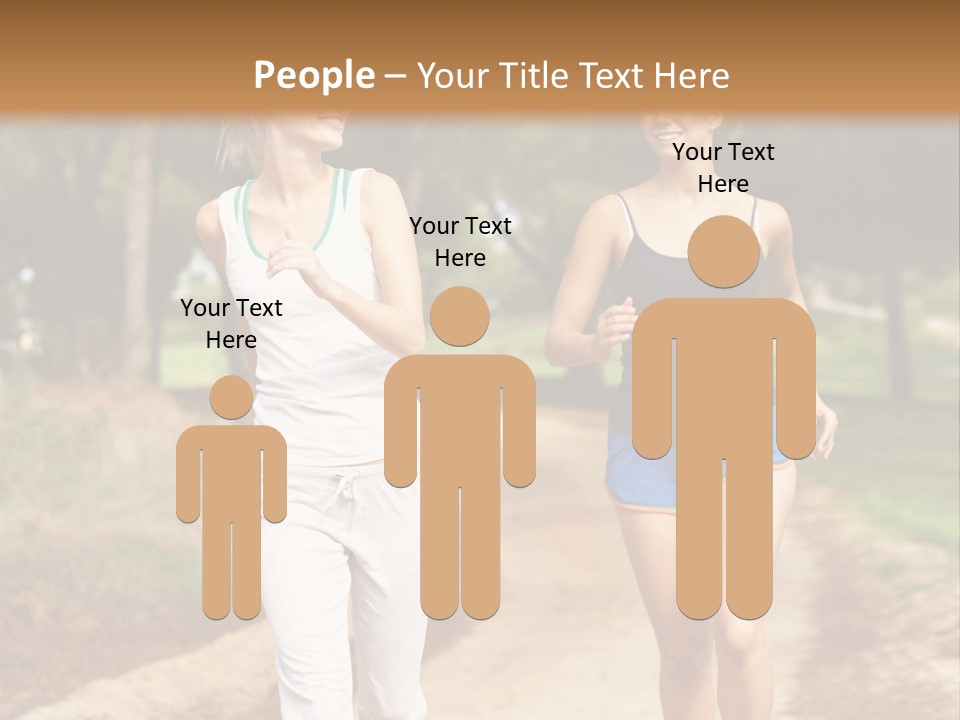 Two Women Health Friends PowerPoint Template