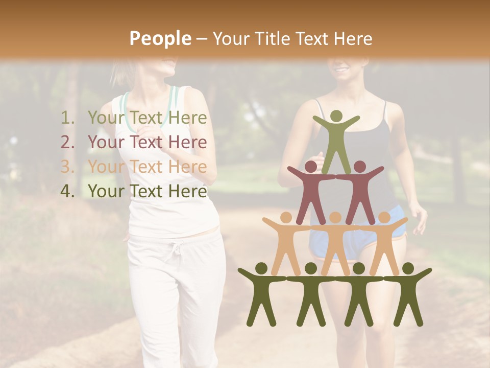 Two Women Health Friends PowerPoint Template