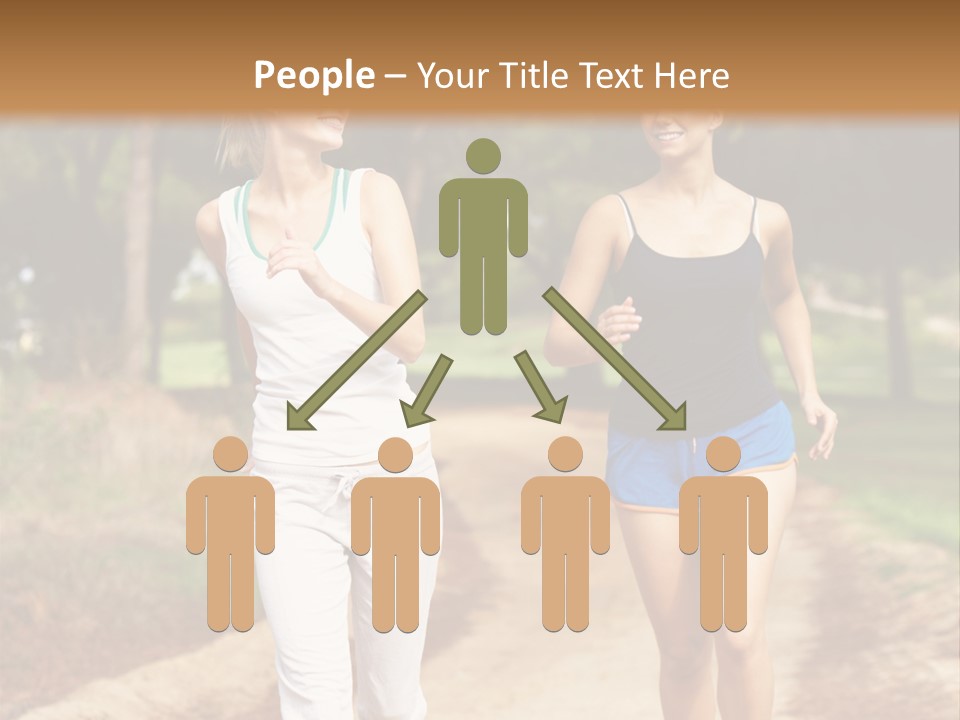 Two Women Health Friends PowerPoint Template