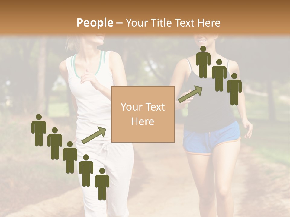 Two Women Health Friends PowerPoint Template