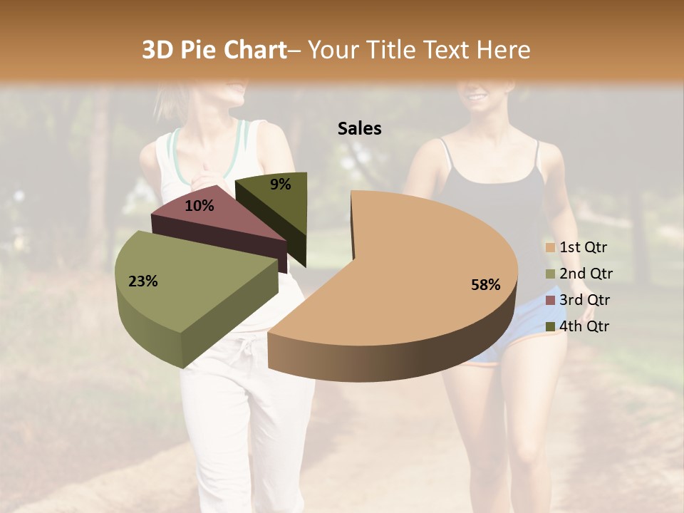 Two Women Health Friends PowerPoint Template