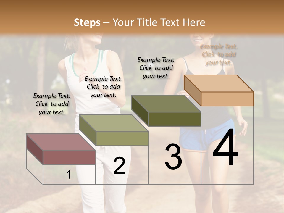 Two Women Health Friends PowerPoint Template