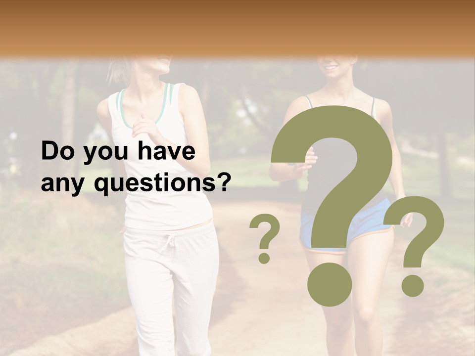 Two Women Health Friends PowerPoint Template