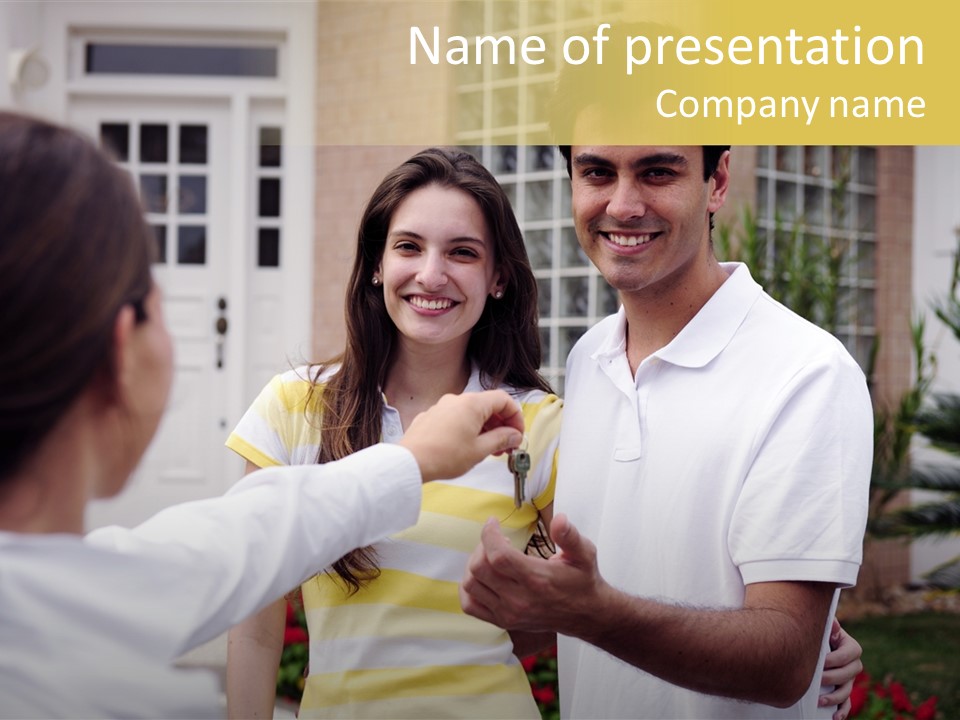 Building Property Interracial PowerPoint Template