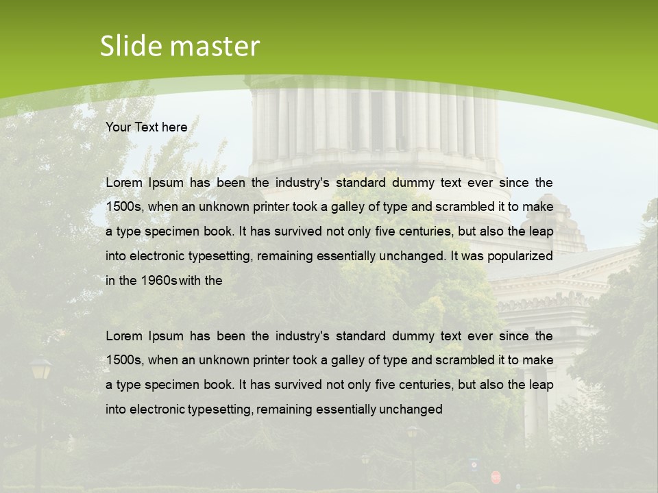 Legislature Olympia Politics PowerPoint Template