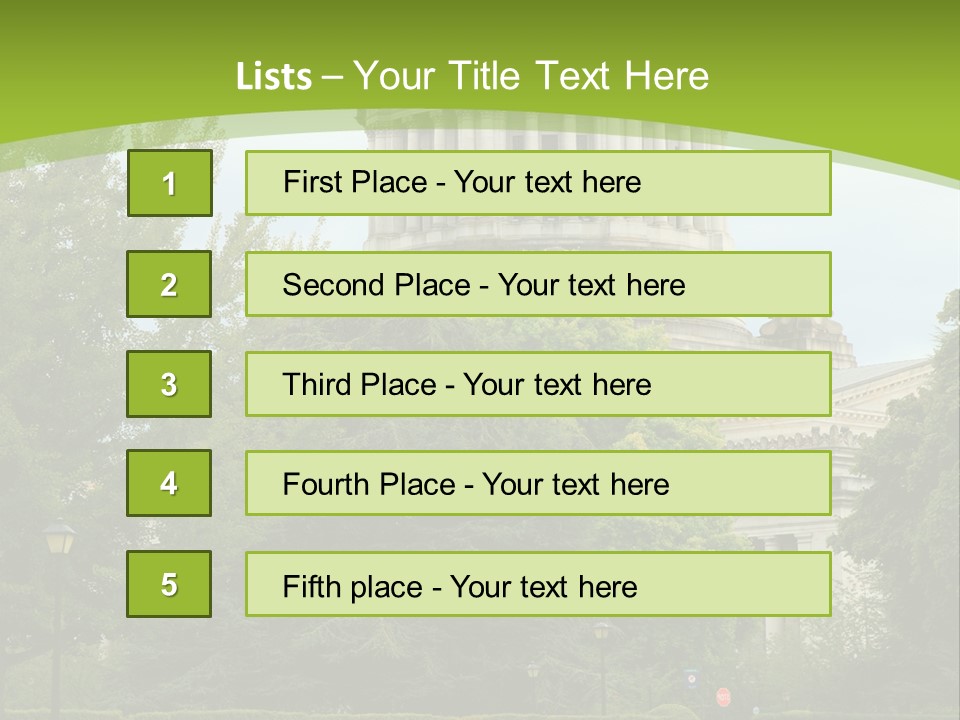 Legislature Olympia Politics PowerPoint Template