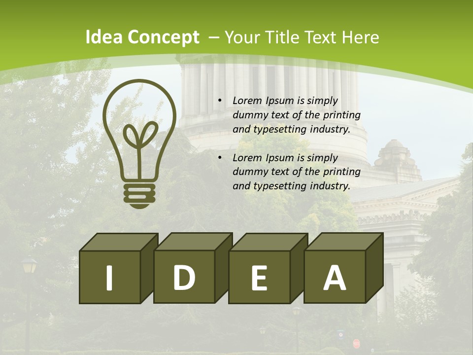 Legislature Olympia Politics PowerPoint Template