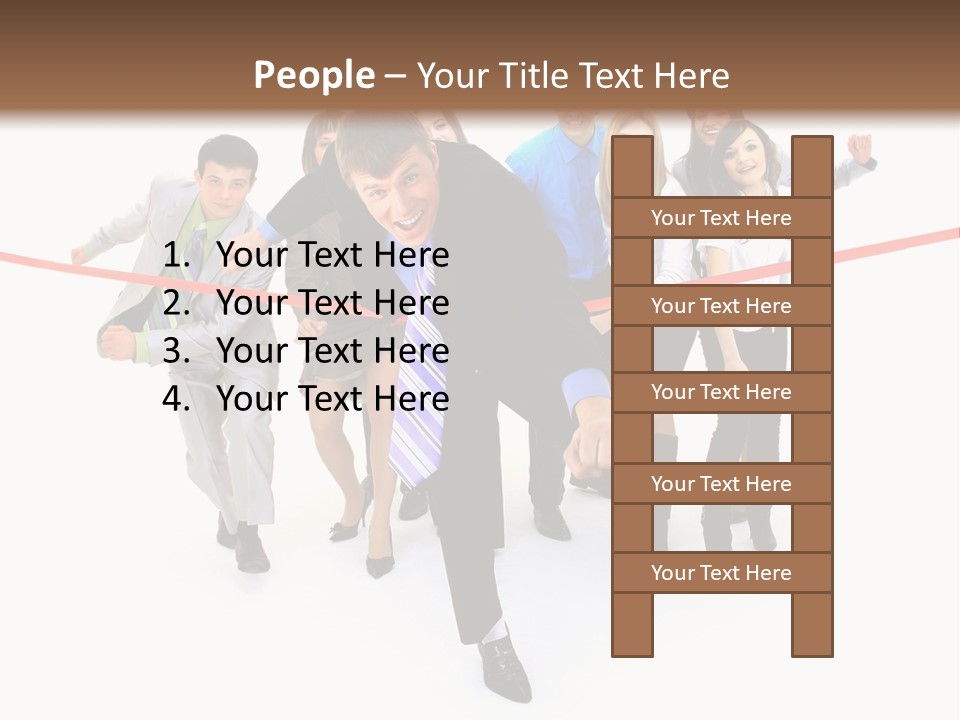 Race People Position PowerPoint Template