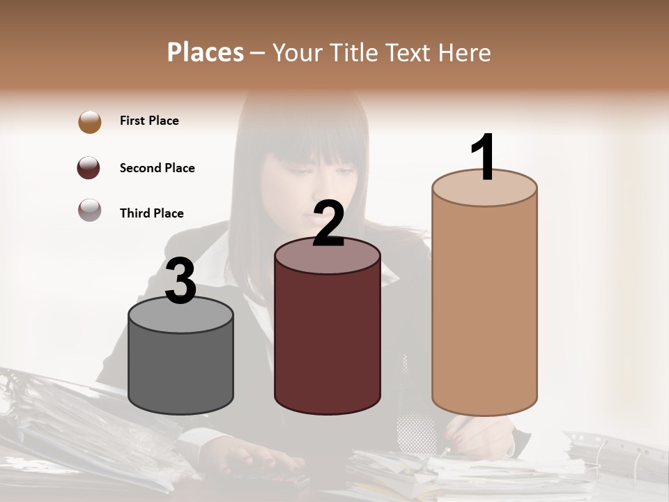 Brunette Banking  PowerPoint Template