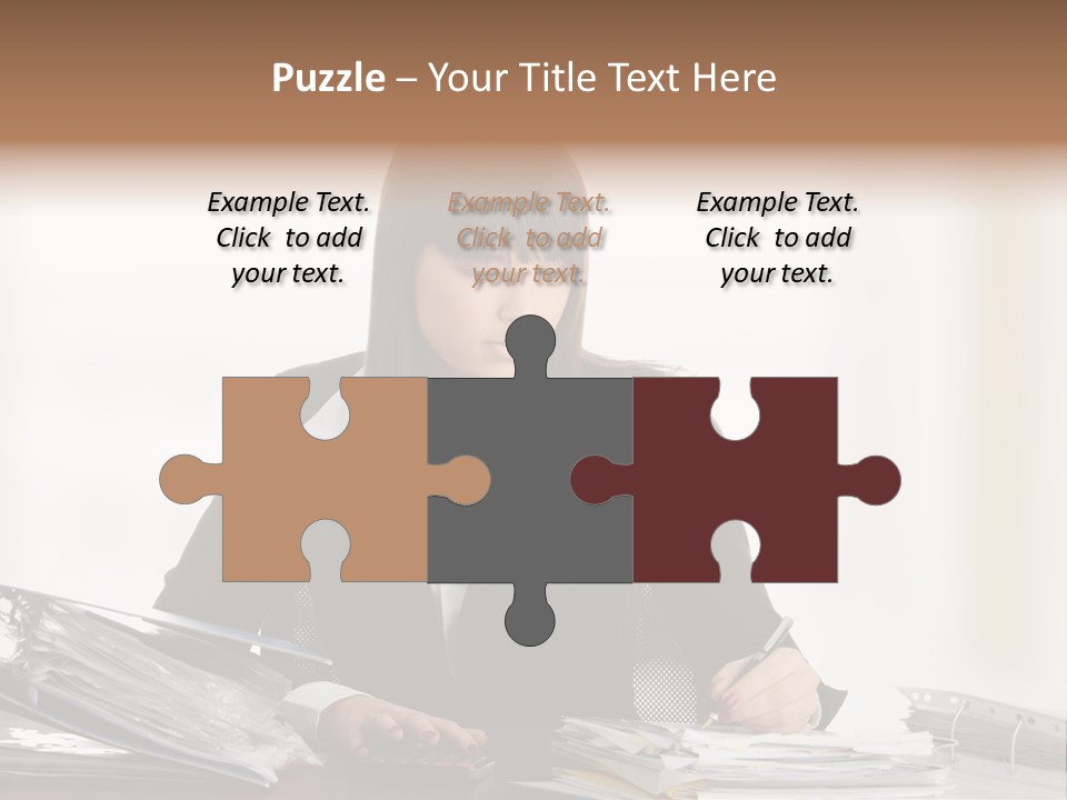 Brunette Banking  PowerPoint Template