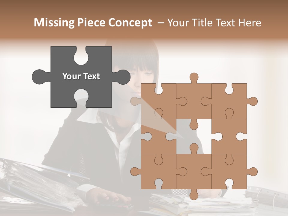 Brunette Banking  PowerPoint Template