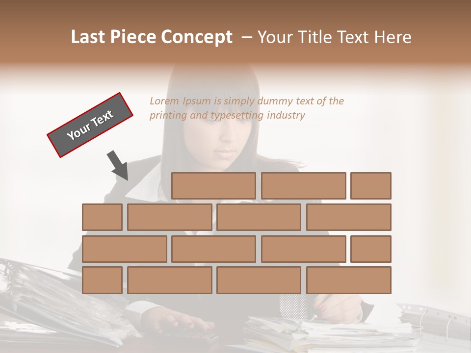 Brunette Banking  PowerPoint Template