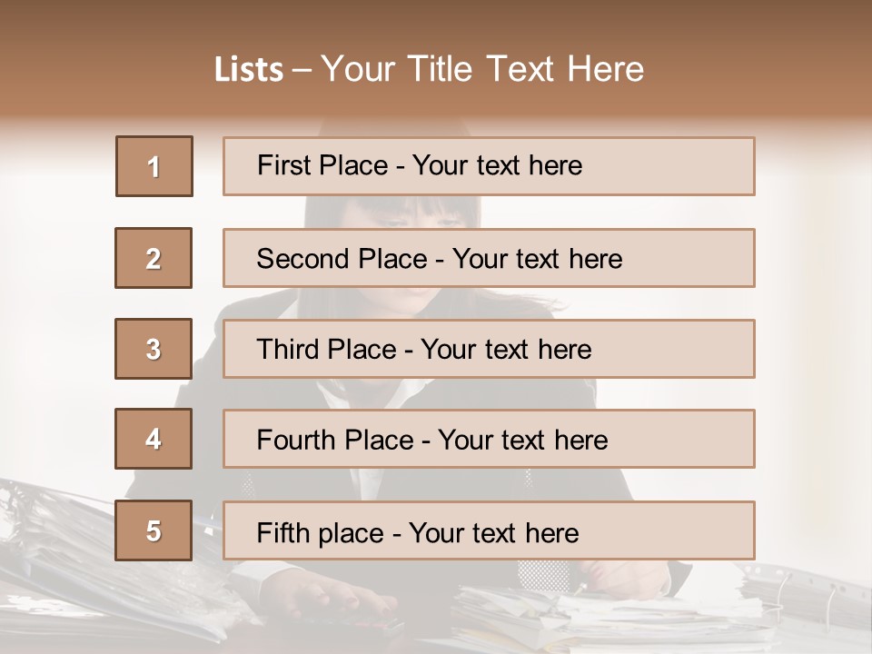 Brunette Banking  PowerPoint Template