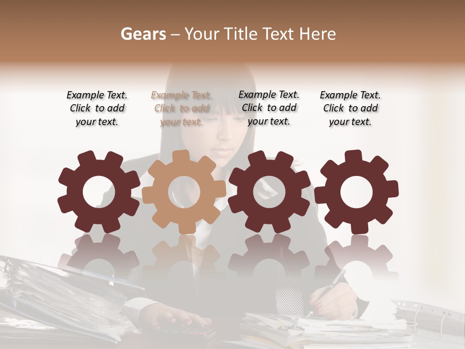 Brunette Banking  PowerPoint Template