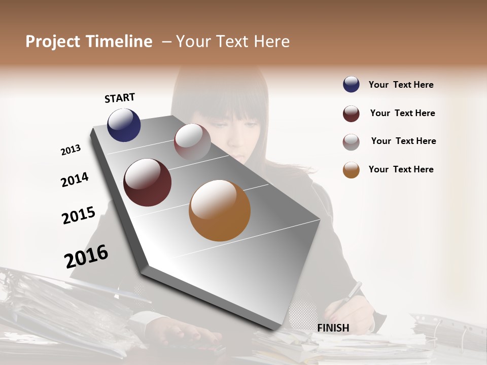Brunette Banking  PowerPoint Template