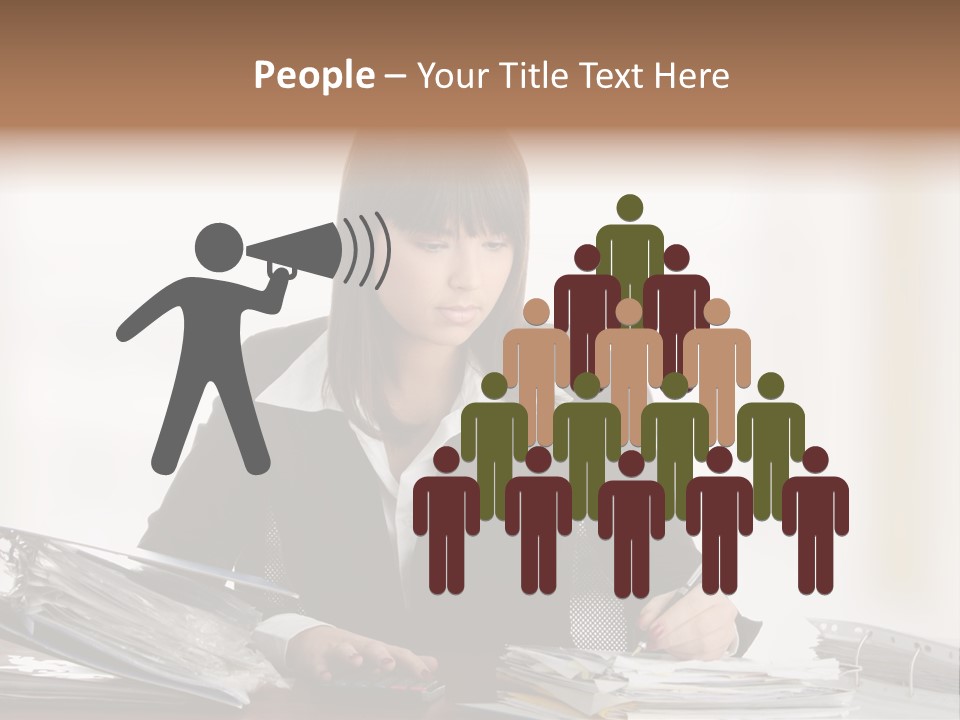 Brunette Banking  PowerPoint Template