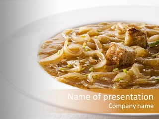Dinner Onion Food PowerPoint Template