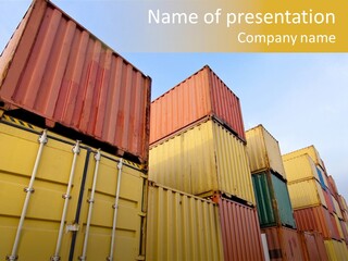 World Industrial Crane PowerPoint Template