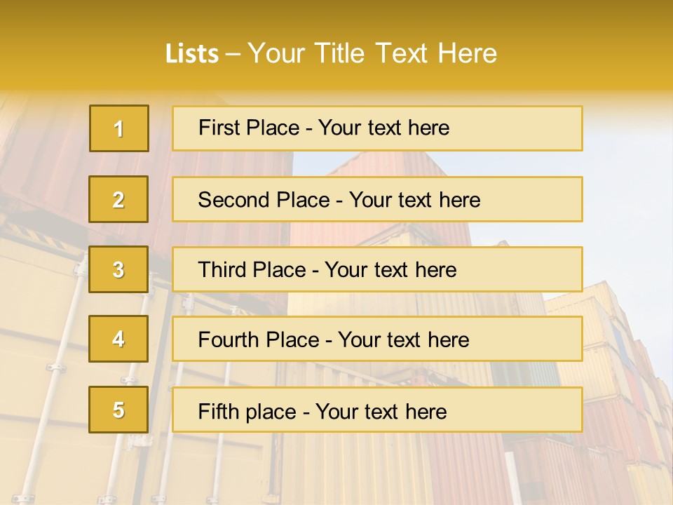 World Industrial Crane PowerPoint Template