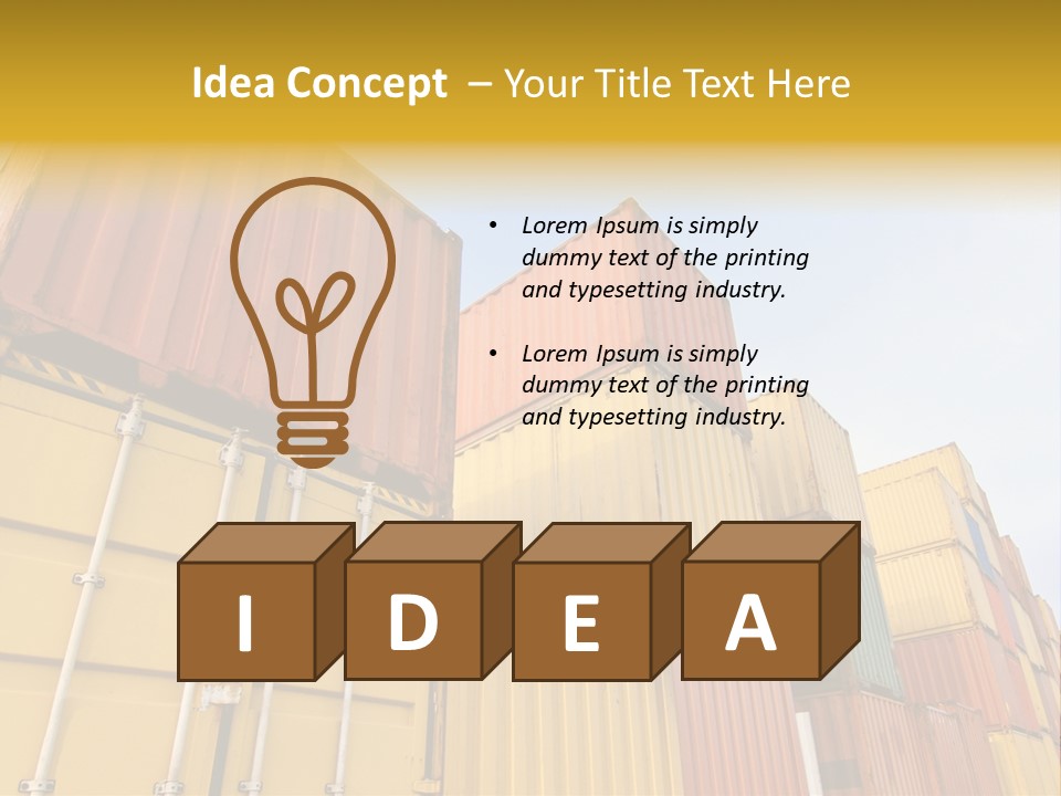 World Industrial Crane PowerPoint Template